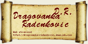Dragovanka Radenković vizit kartica